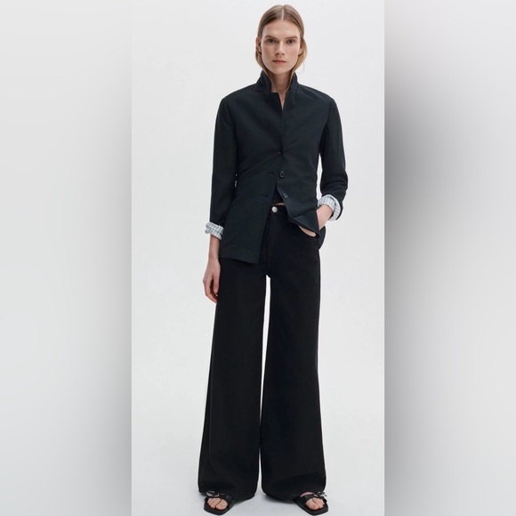 rag & bone Pants - NWT Logan Wide-Leg Jeans Featherweight in Black Size 26